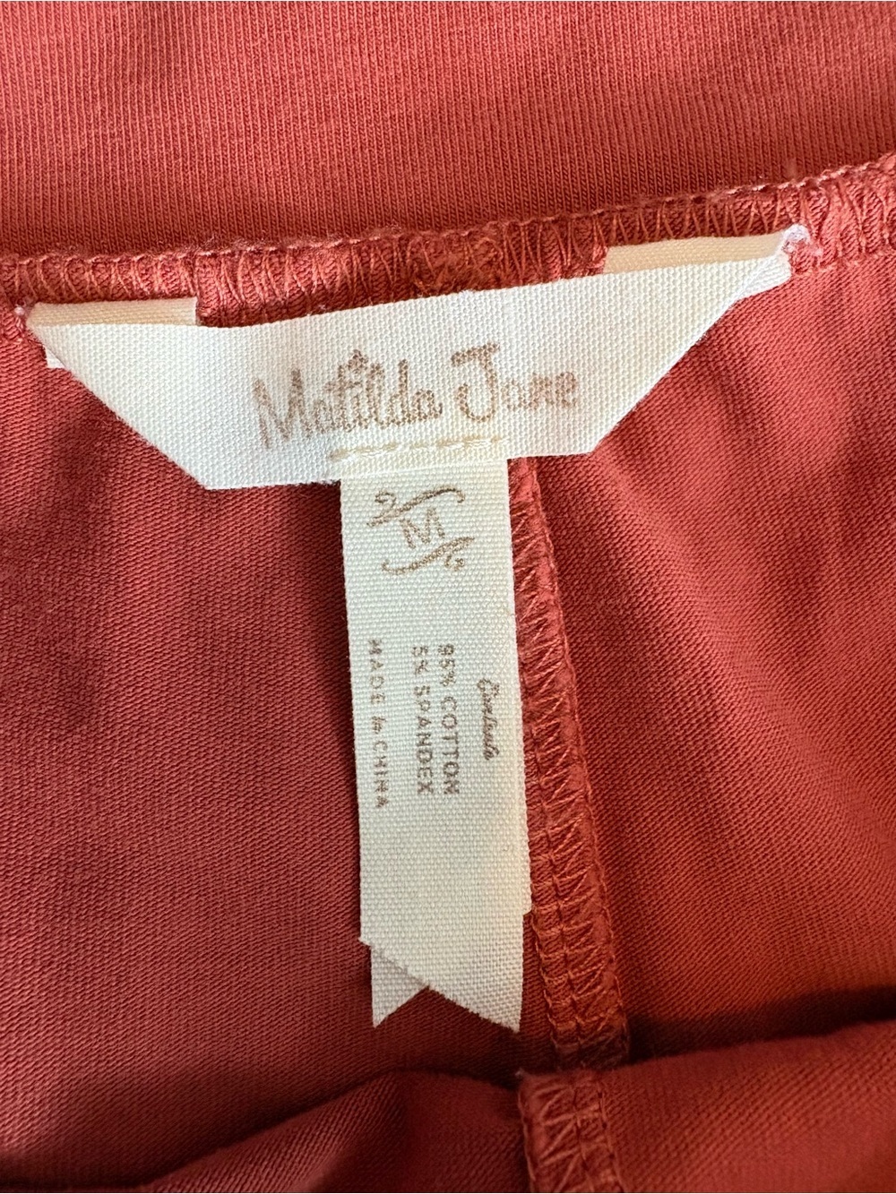 Matilda Jane Women’s Finn Pants Tiered Ruffle Wide Leg Terracotta Size Medium - Picture 5 of 9